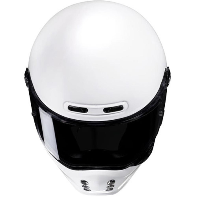 HJC V10 Solid uždaras motociklo šalmas, baltas