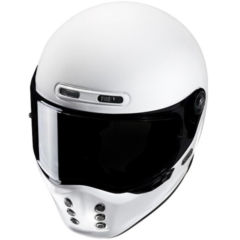 HJC V10 Solid uždaras motociklo šalmas, baltas