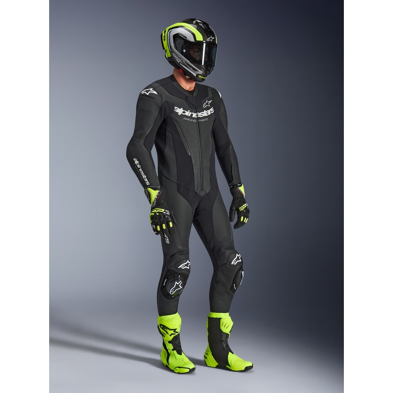 Alpinestars GP FORCE V2 vientisas motociklo kostiumas juodas-baltas