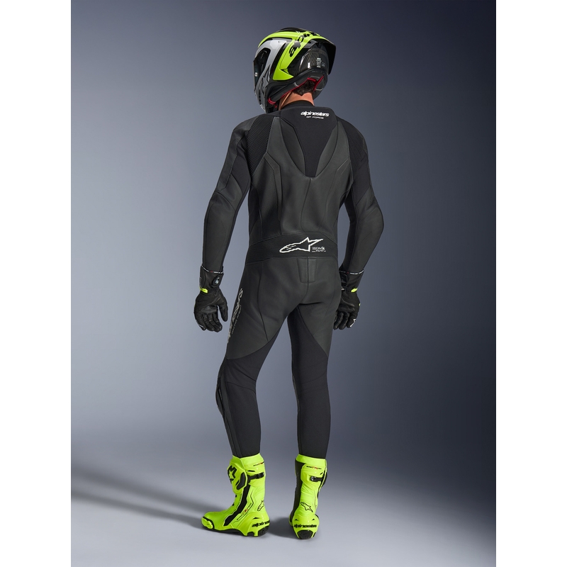 Alpinestars GP FORCE V2 vientisas motociklo kostiumas juodas-baltas