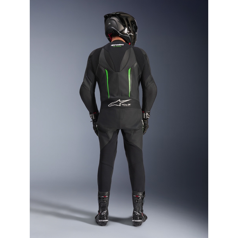 Alpinestars GP FORCE V2 vientisas motociklo kostiumas juodai žalias