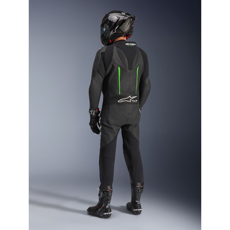 Alpinestars GP FORCE V2 vientisas motociklo kostiumas juodai žalias