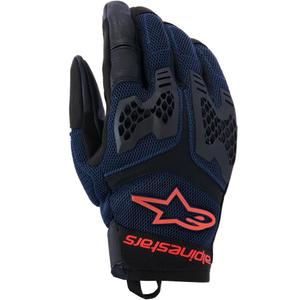 Alpinestars Manti Air motociklo pirštinės, tamsiai mėlynos-fluorescencinės-raudonos-juodos