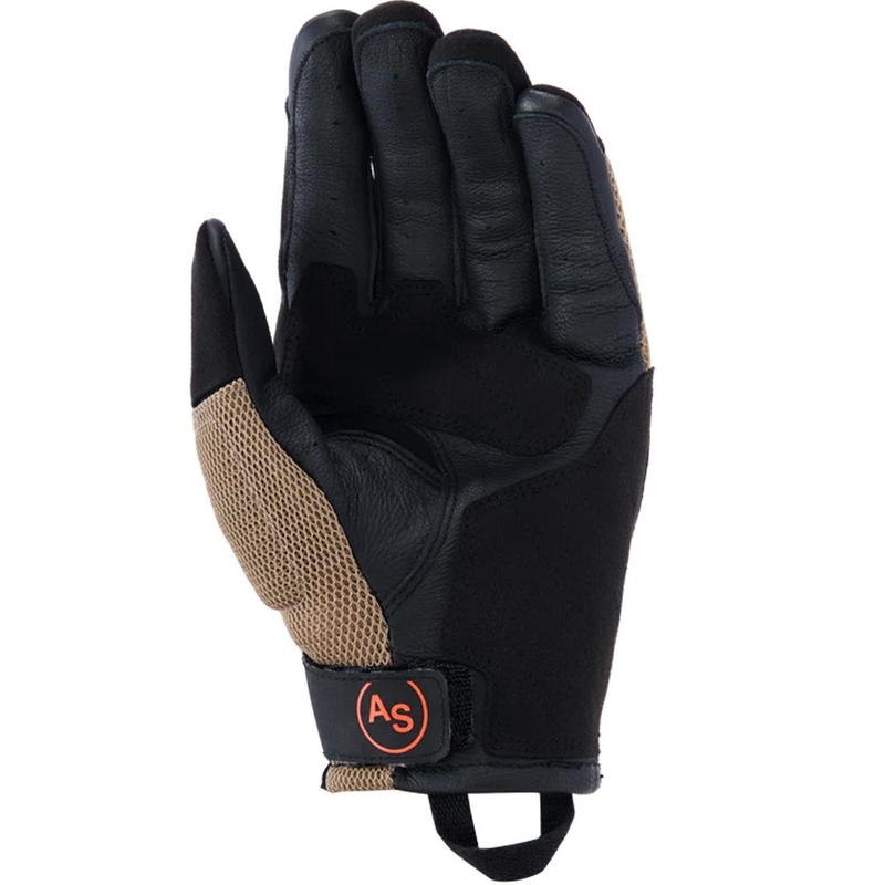 Alpinestars Manti Air motociklo pirštinės tamsiai chaki-juodos-fluorescencinės oranžinės spalvos