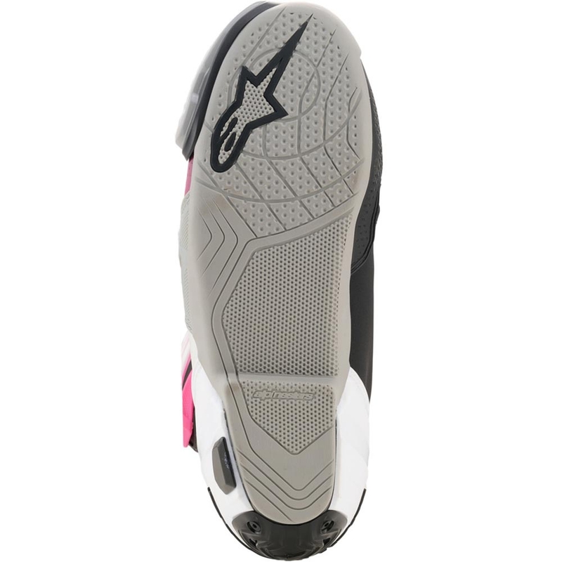 „Alpinestars Supertech R“ motociklo batai juodi-balti-rožiniai-geltoni