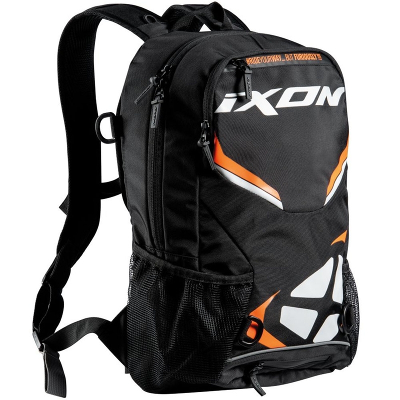 Motociklo kuprinė IXON R-Tension 23 juoda-balta-oranžinė