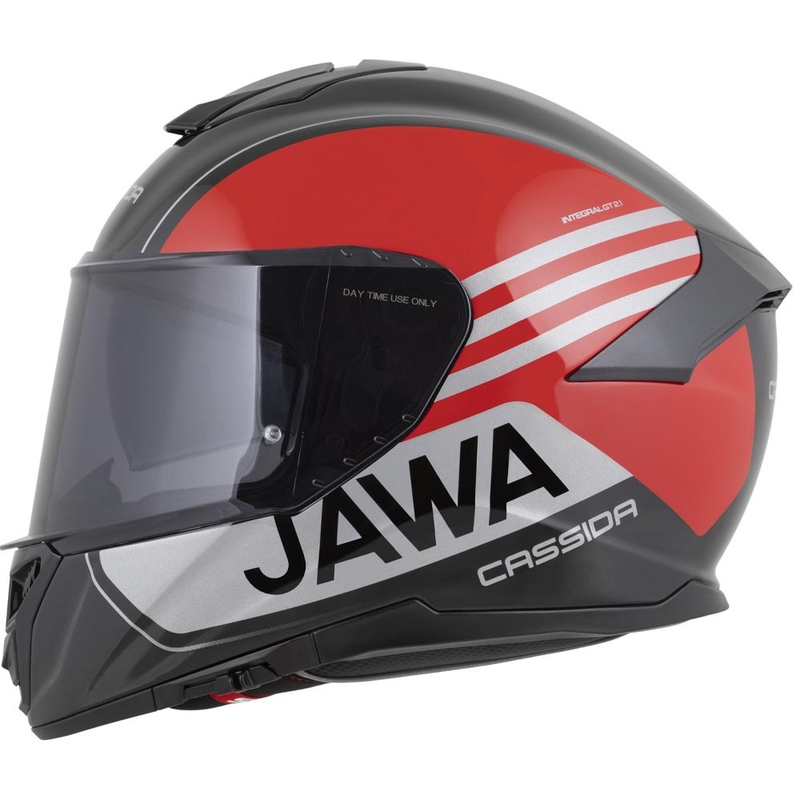 Cassida Integral GT 2.1 Jawa Sport uždaras motociklo šalmas, juodos-perlinės-raudonos-sidabrinės spalvos