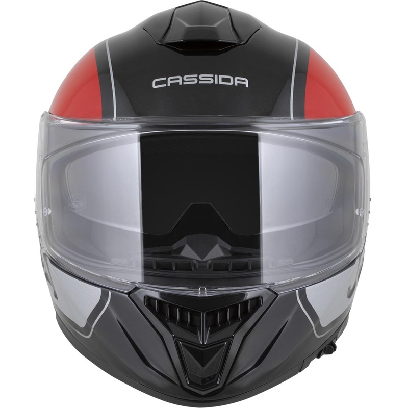 Cassida Integral GT 2.1 Jawa Sport uždaras motociklo šalmas, juodos-perlinės-raudonos-sidabrinės spalvos