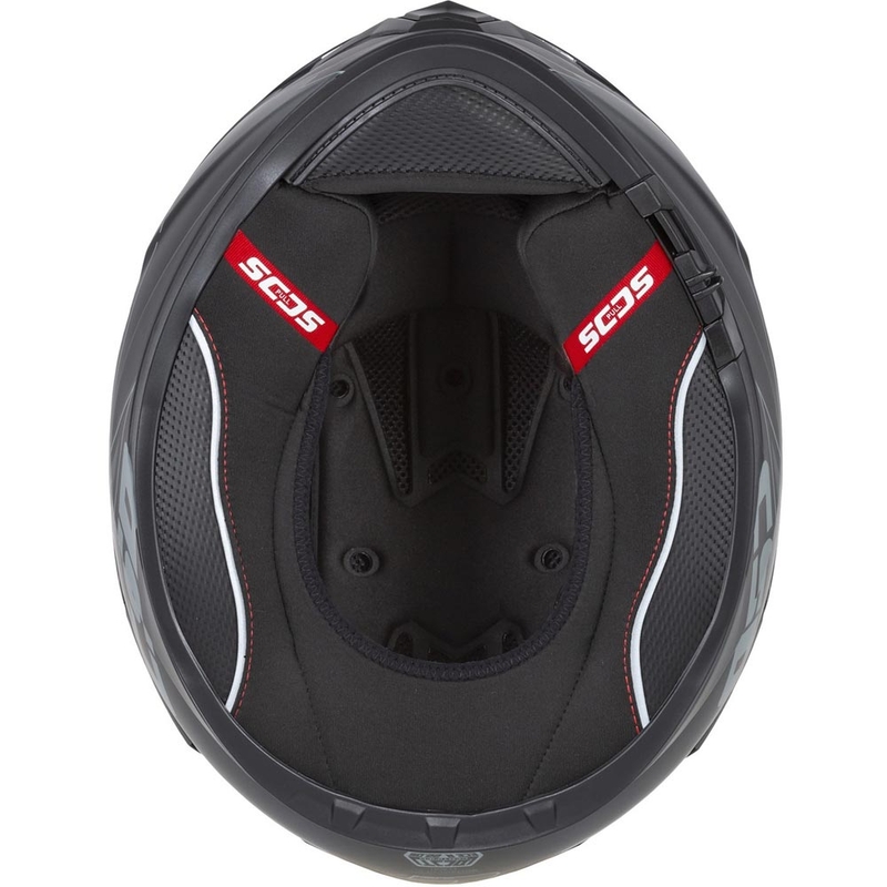 Cassida Integral GT 2.1 Jawa Solid uždaras motociklo šalmas, matinės juodos-blizgios raudonos spalvos
