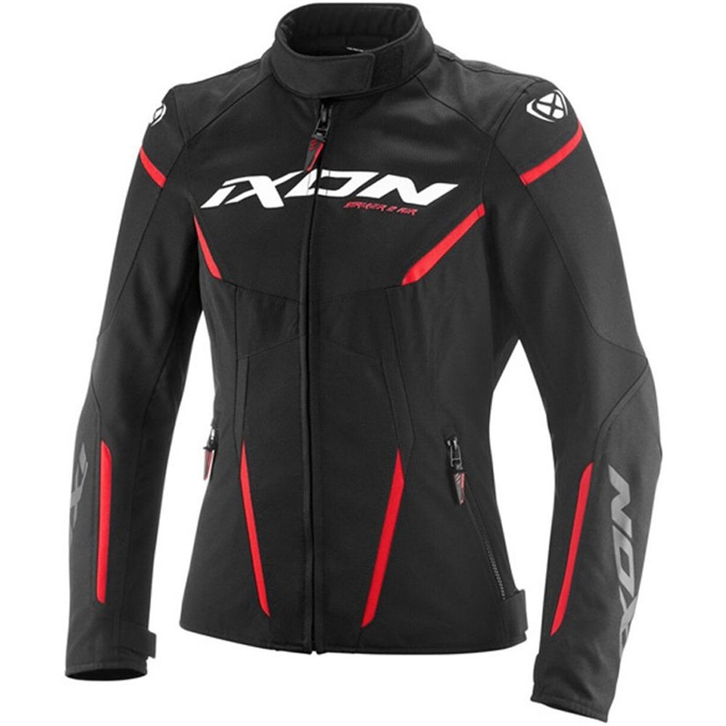 Moteriška motociklo striukė IXON Striker 2 Air WP Lady juoda-raudona
