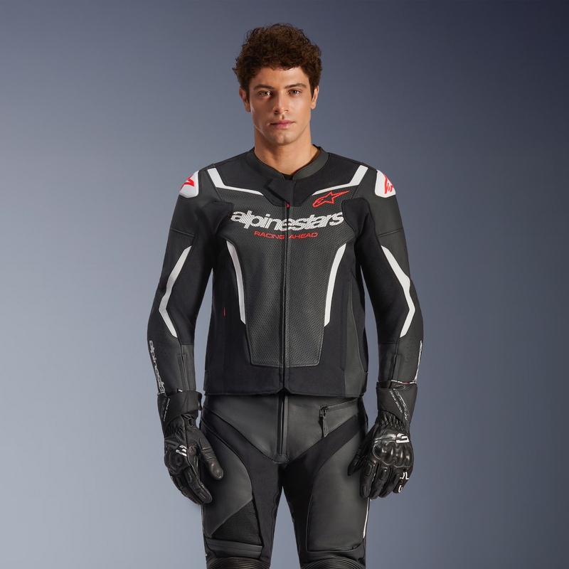 Alpinestars GP Force V2 Airflow odinė motociklo striukė, juoda-balta