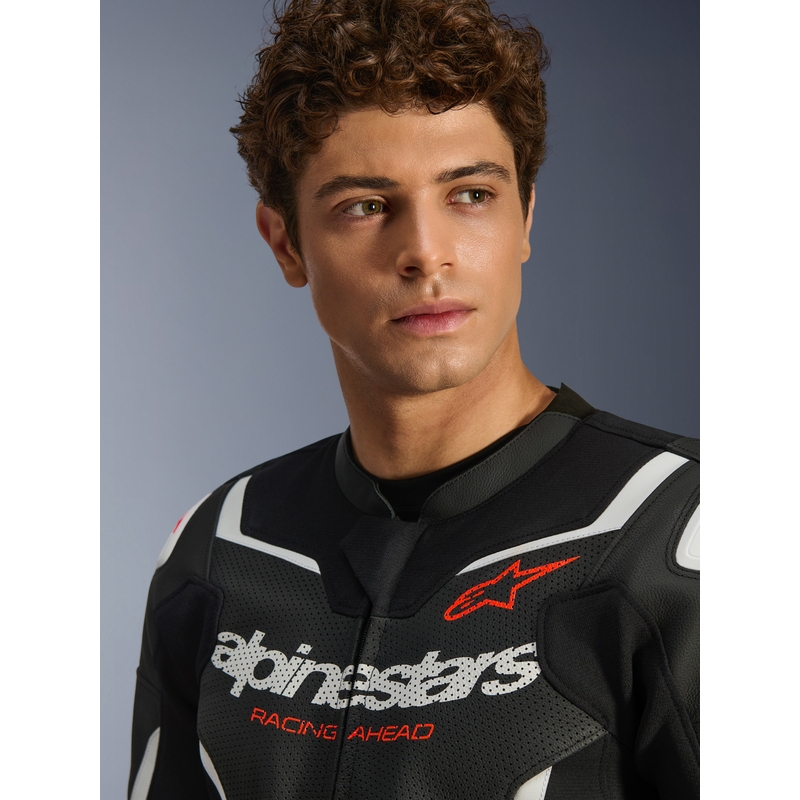 Alpinestars GP Force V2 Airflow odinė motociklo striukė, juoda-balta