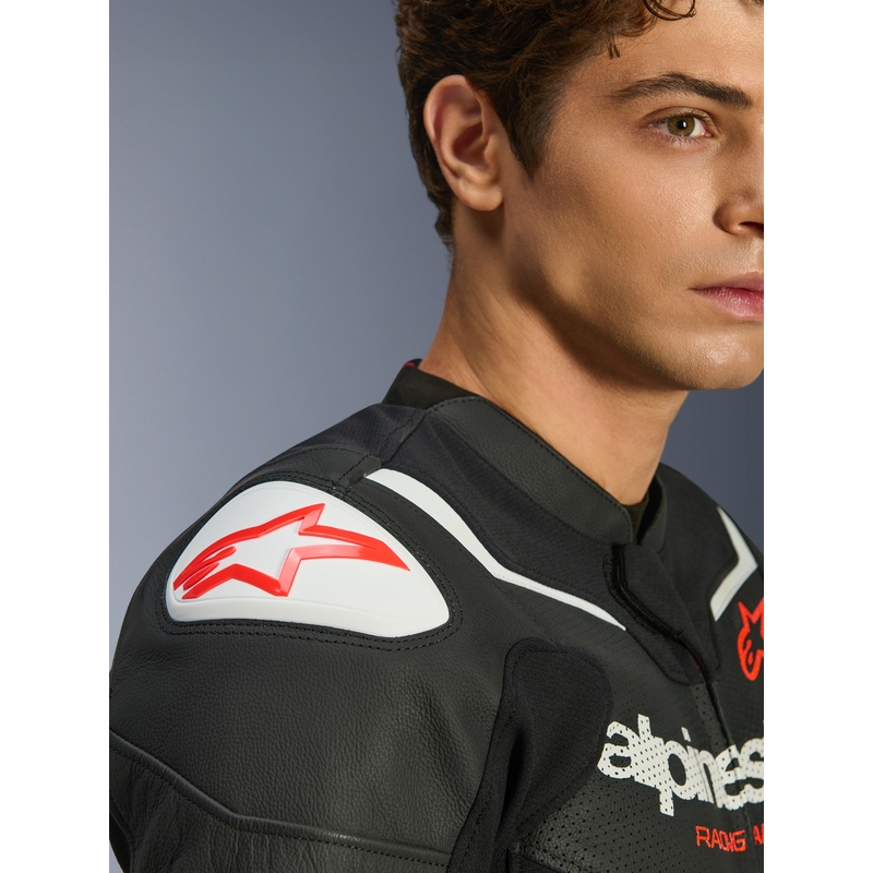 Alpinestars GP Force V2 Airflow odinė motociklo striukė, juoda-balta