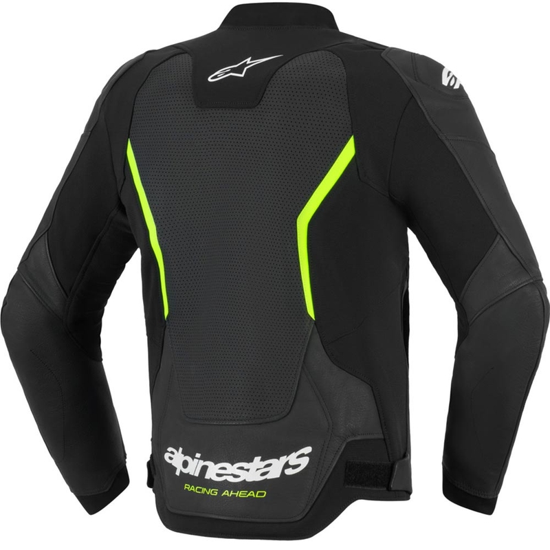 Alpinestars GP Force V2 Airflow odinė motociklo striukė, juoda-fluorescencinė geltona