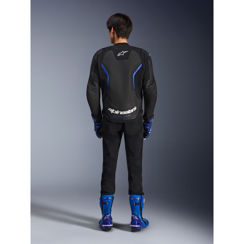 Alpinestars GP Force V2 Airflow odinė motociklo striukė, juoda-metalinė mėlyna