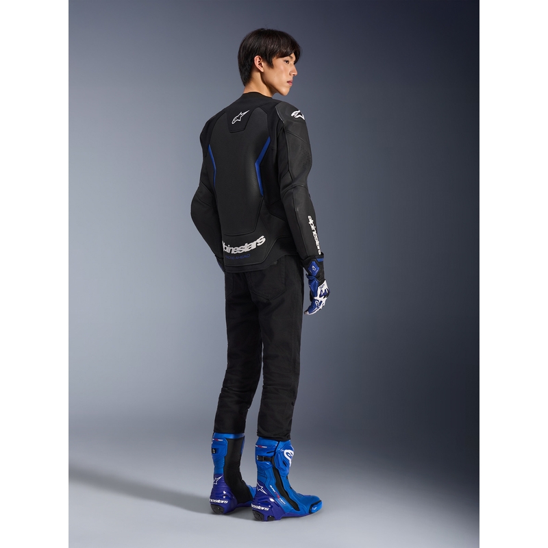 Alpinestars GP Force V2 Airflow odinė motociklo striukė, juoda-metalinė mėlyna
