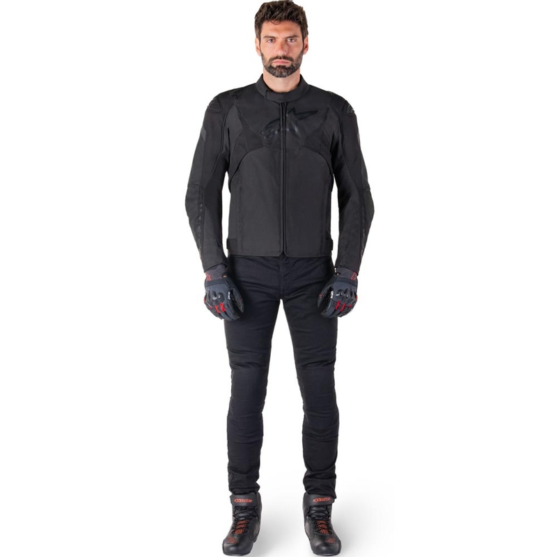 Alpinestars T-JAWS V4 vandeniui atspari motociklo striukė, juoda-juoda