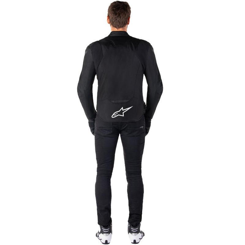 Alpinestars T-JAWS V4 vandeniui atspari motociklo striukė, juoda-balta