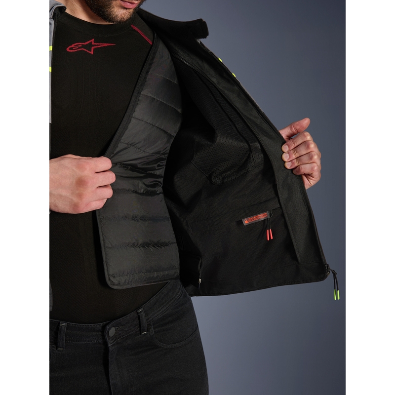 Alpinestars T-JAWS V4 vandeniui atspari motociklo striukė juoda-šviesiai pilka-pilka