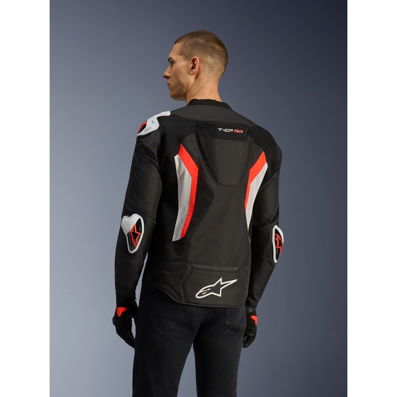 Alpinestars T-GP AIR motociklo striukė, juoda-fluorescencinė raudona