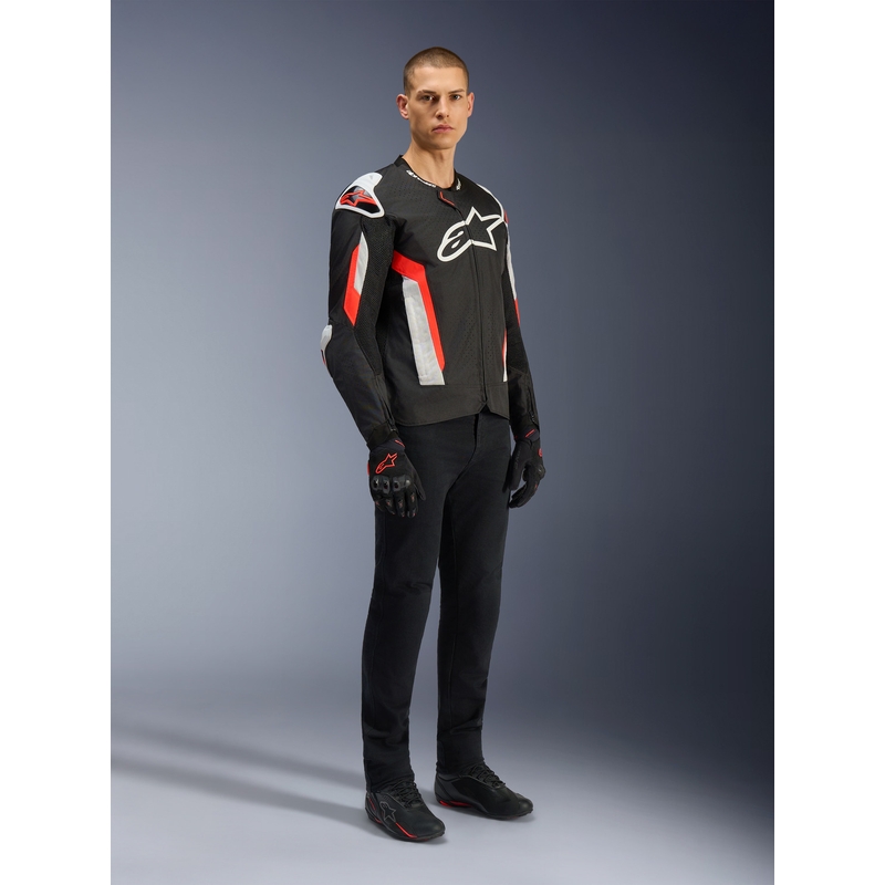 Alpinestars T-GP AIR motociklo striukė, juoda-fluorescencinė raudona