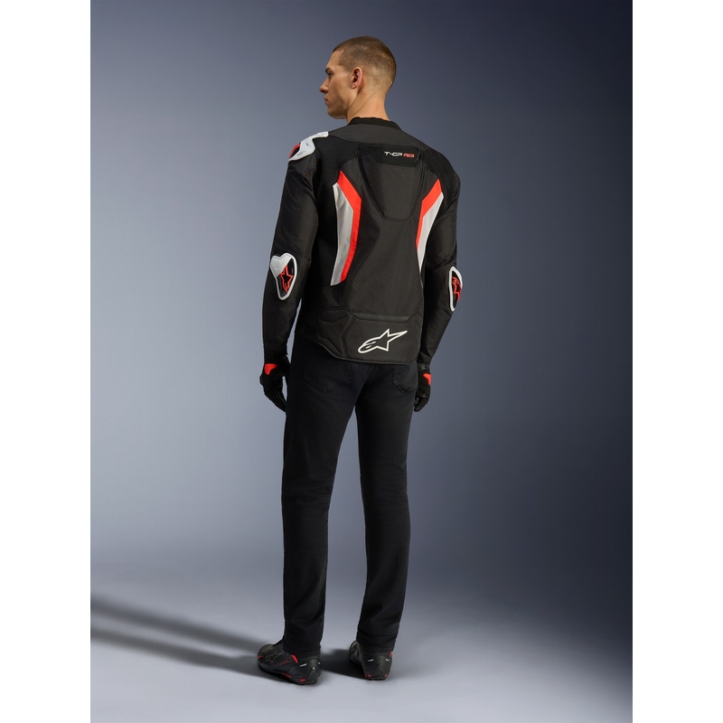 Alpinestars T-GP AIR motociklo striukė, juoda-fluorescencinė raudona