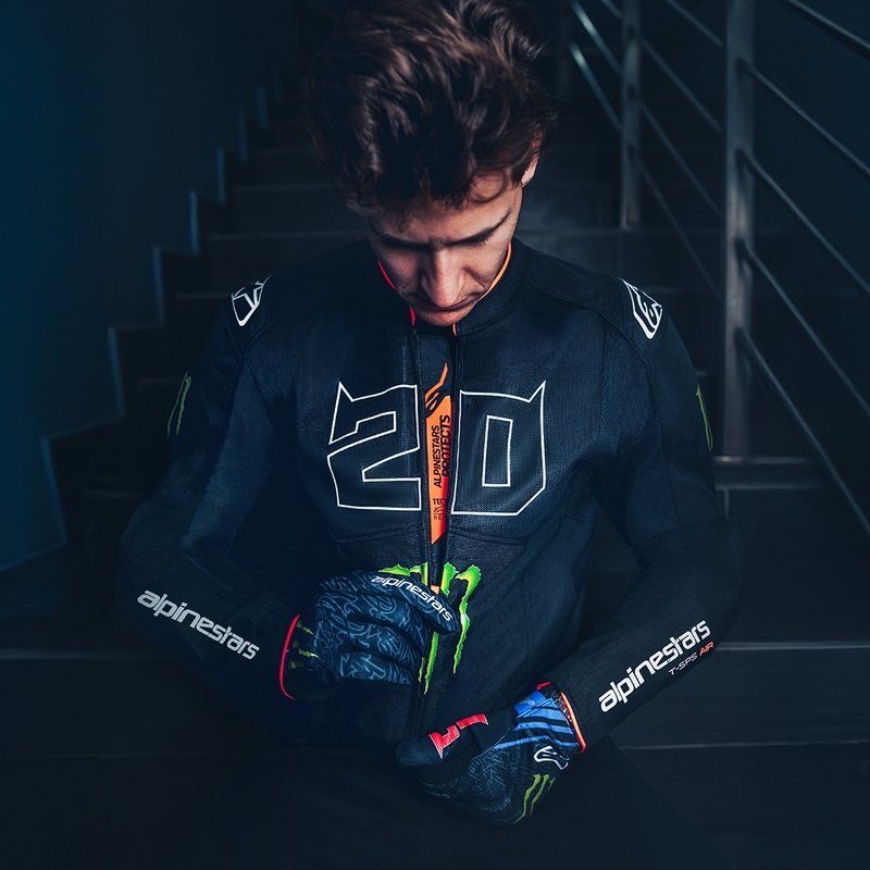 „Alpinestars T-SPS Air V2 Monster FQ20“ motociklo striukė, juodos-baltos spalvos, kolekcija