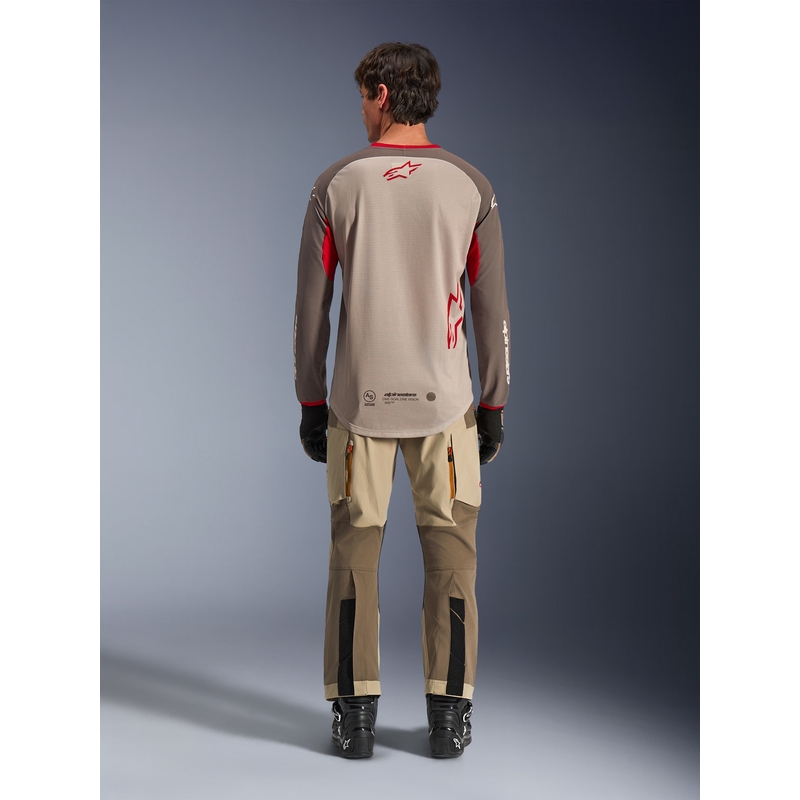Alpinestars Maxdura Dual motokroso marškinėliai rudi-oranžiniai