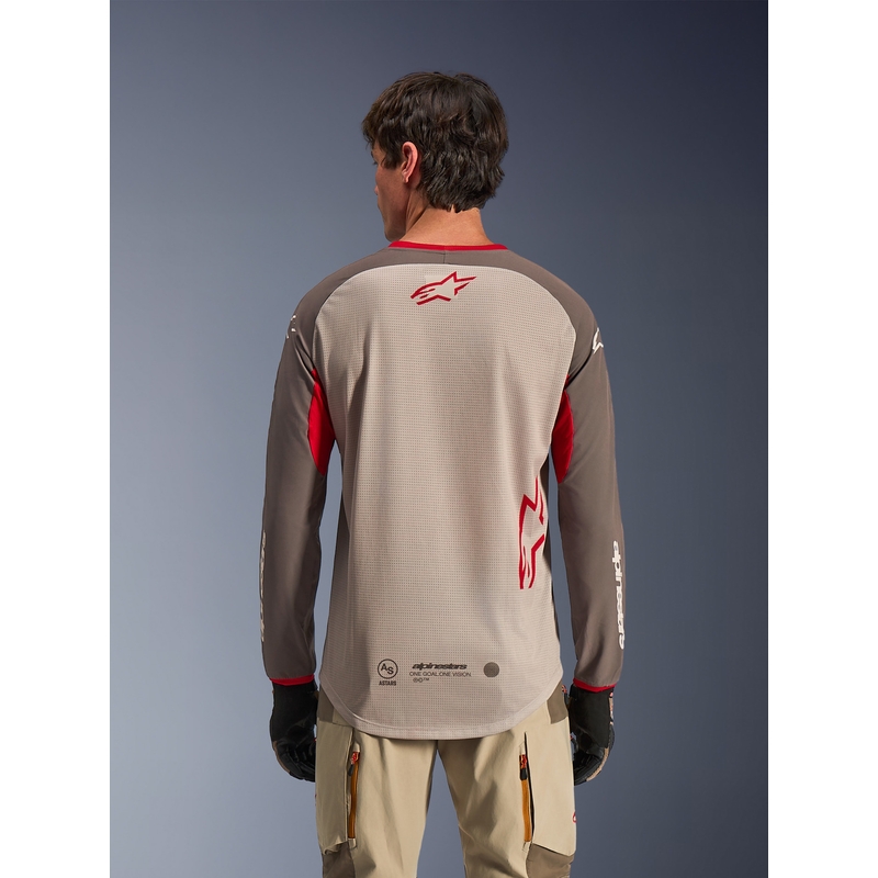 Alpinestars Maxdura Dual motokroso marškinėliai rudi-oranžiniai