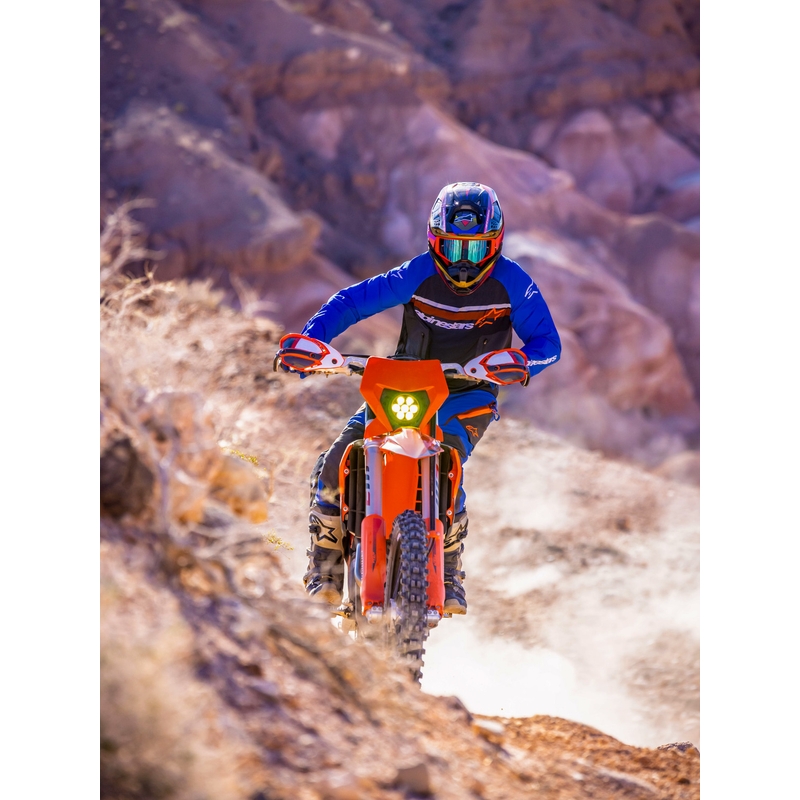 Alpinestars Maxdura Dual motokroso marškinėliai tamsiai pilki-mėlynai-oranžiniai