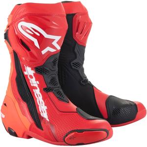 Alpinestars Supertech R fluo raudoni motociklininko batai