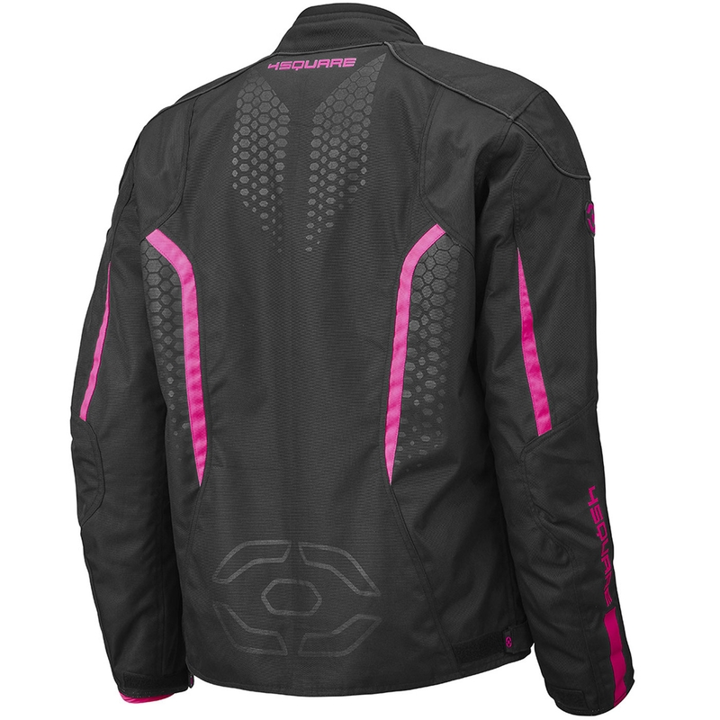 Moteriška motociklo striukė 4SQUARE Sportster Dart juoda-rožinė
