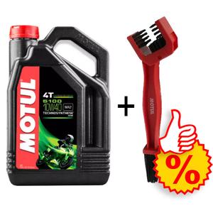Rinkinys 5100 Ester 10W-40 4 l + "Motul" grandinės valymo šepetėlis
