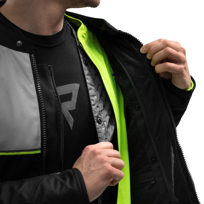 „Rebelhorn Swift“ motociklo striukė šviesiai pilka-fluorescencinė geltona