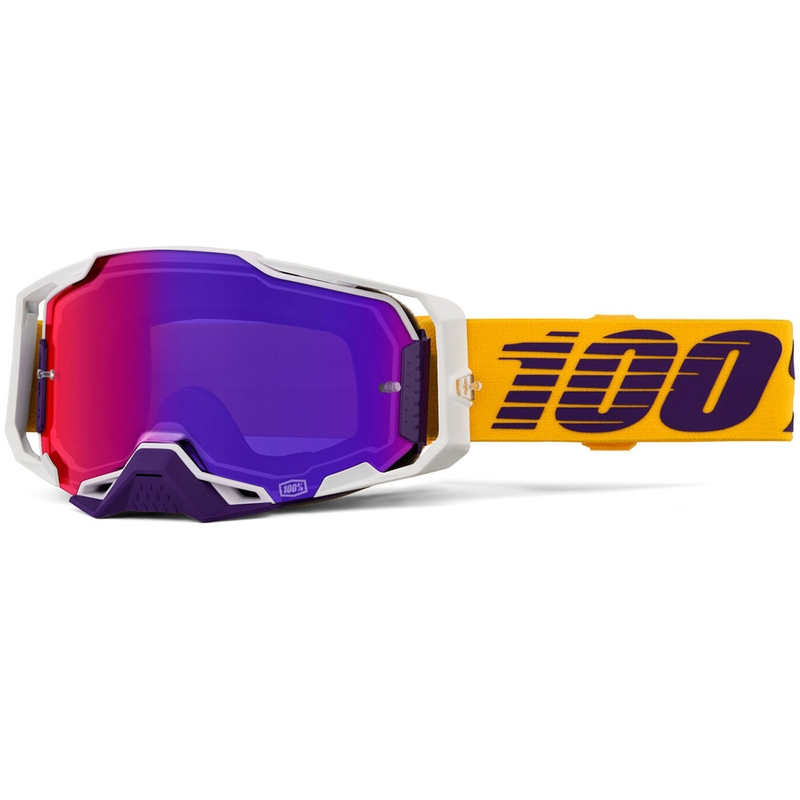 Motokroso akiniai 100% Armega Difenbak su violetiniu plexiglass