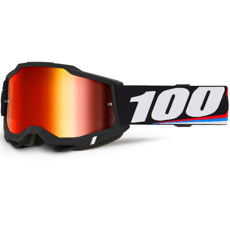 Motokroso akiniai 100% ACCURI 2 Magnus su raudonu plexiglass