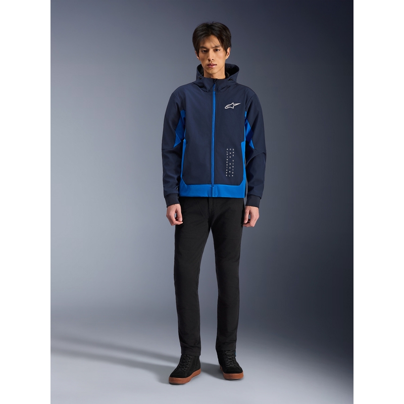 Alpinestars Radium Tech motociklo džemperis su gobtuvu, tamsiai mėlynas-mėlynas