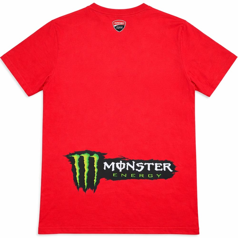 Ducati Corse Monster Diagonal marškinėliai raudoni-juodi
