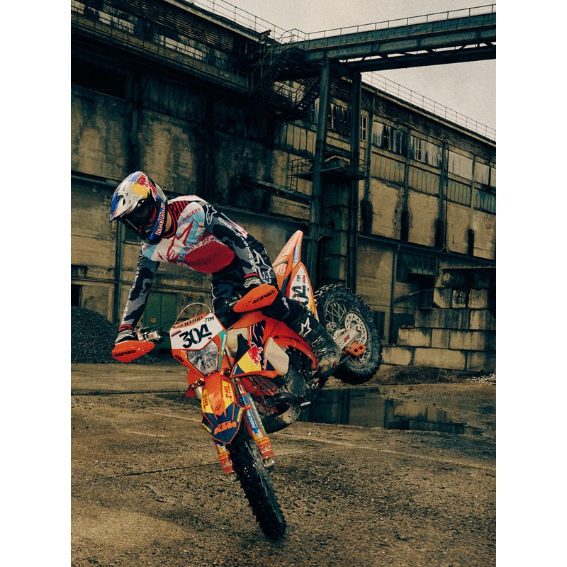Alpinestars Supertech S-M7 riboto leidimo „Beast Coast“ motokroso šalmas pilkai juodai oranžinis