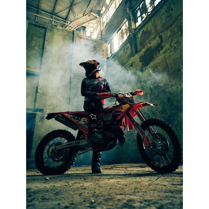 Alpinestars Supertech S-M7 riboto leidimo „Beast Coast“ motokroso šalmas pilkai juodai oranžinis