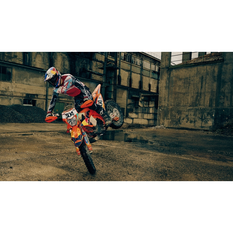 „Alpinestars Techstar“ riboto leidimo „Beast Coast“ motokroso marškinėliai pilki-juodi-oranžiniai