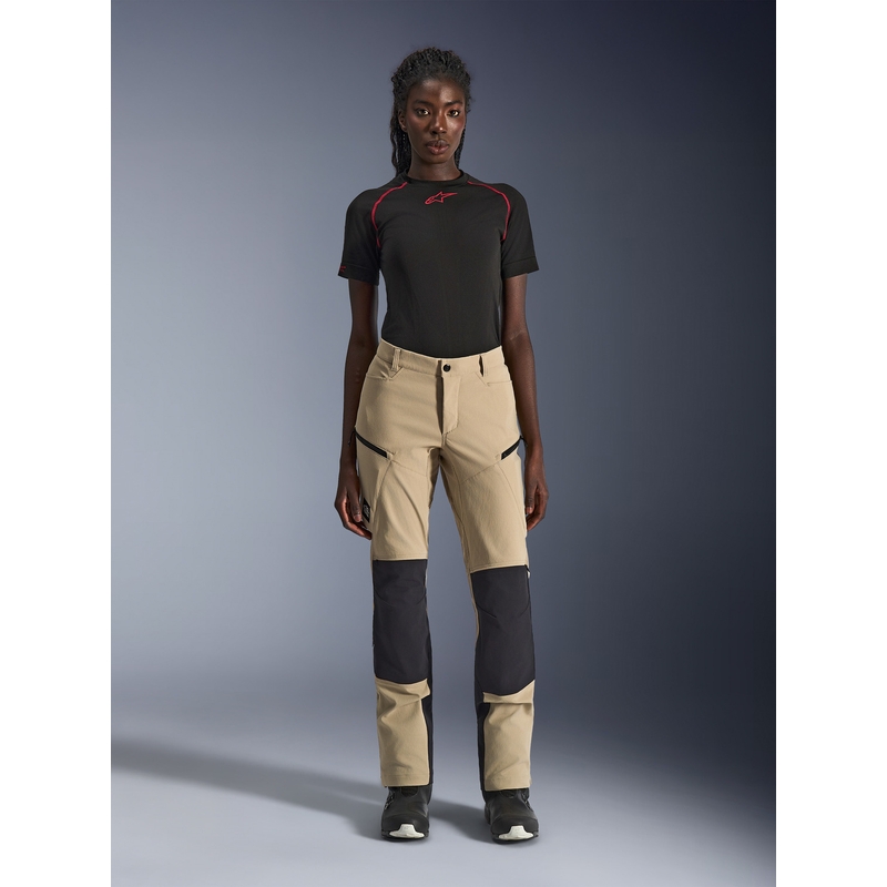 Alpinestars Stella Explore AST moteriškos motociklo kelnės, šviesiai rudos-juodos