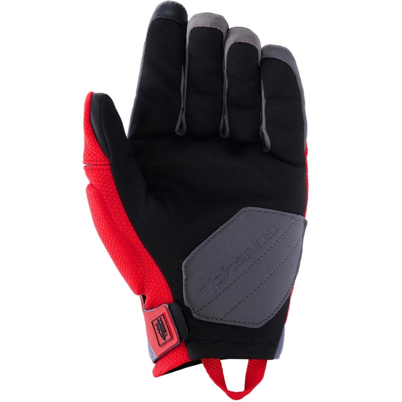 Alpinestars Durack motociklo pirštinės juodos-pilkos-raudonos
