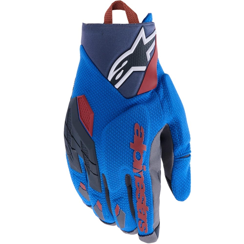 Alpinestars Durack motociklo pirštinės mėlynos-tamsiai pilkos-oranžinės