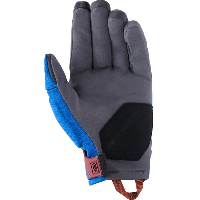 Alpinestars Durack motociklo pirštinės mėlynos-tamsiai pilkos-oranžinės
