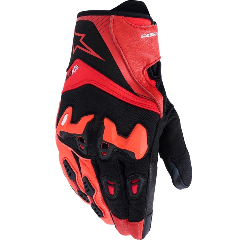 Alpinestars SP-R PRO motociklo pirštinės, raudonos-fluorescencinės, raudonos-juodos