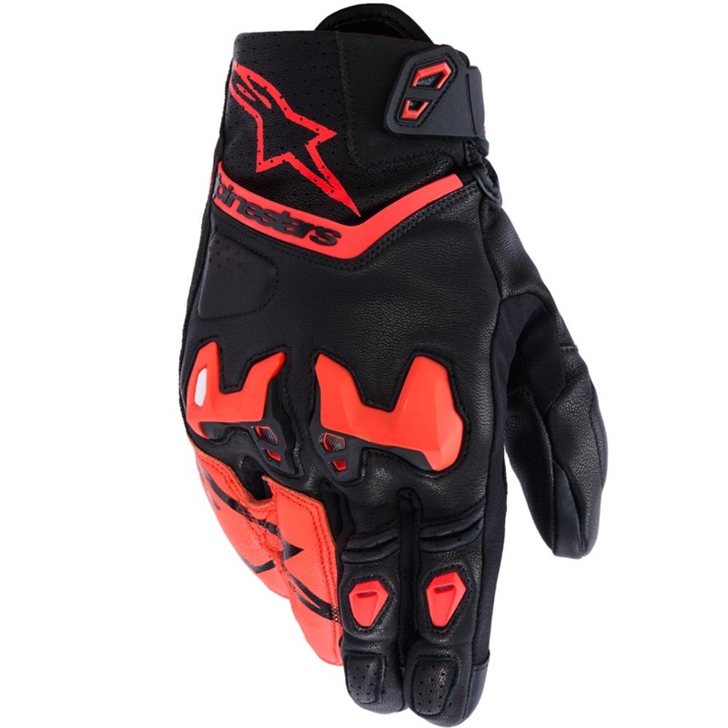 Alpinestars SP-R TECH motociklo pirštinės juodos-fluorescencinės raudonos