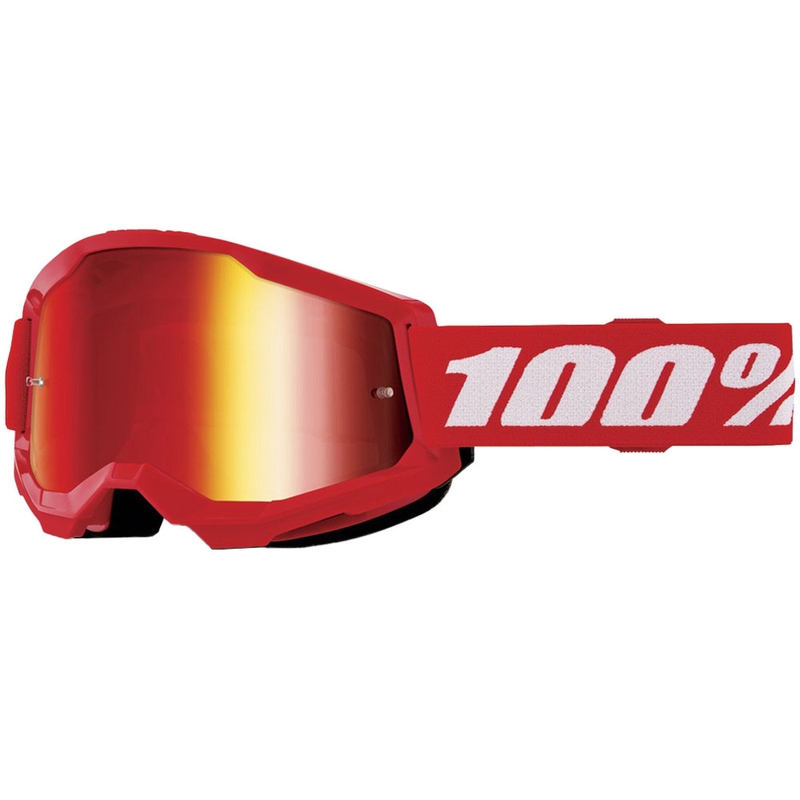 Vaikiški motokroso akiniai 100% STRATA 2 red red red plexi