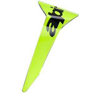 Aerodinaminis spoileris „Alpinestars Supertech R10 Arius“ motociklo šalmams, standartinio profilio, fluorescencinės geltonos-juodos spalvos.