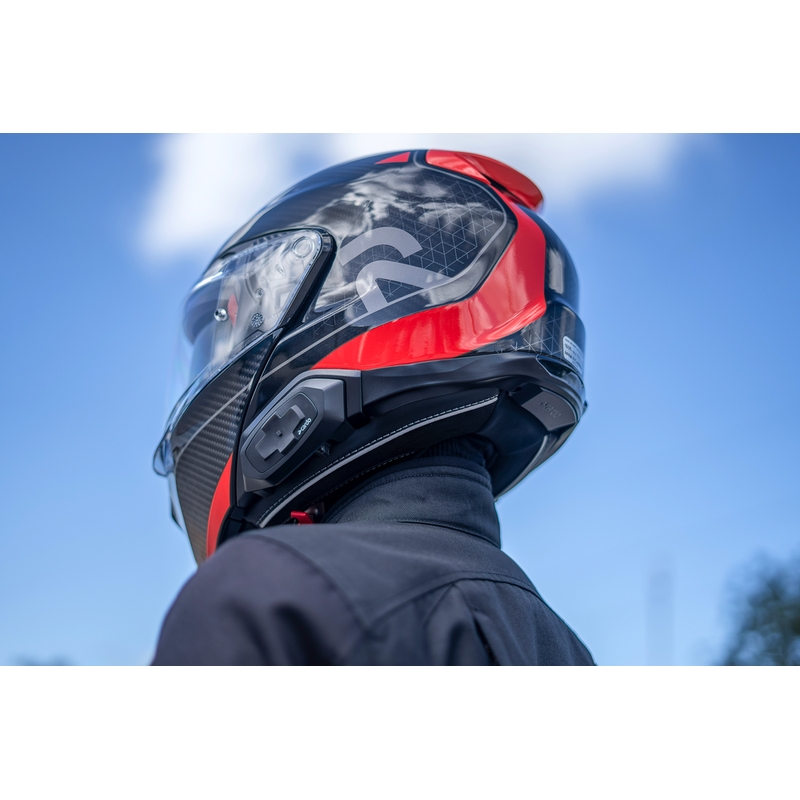 Cardo HJC Packtalk motociklo domofonas, juodas